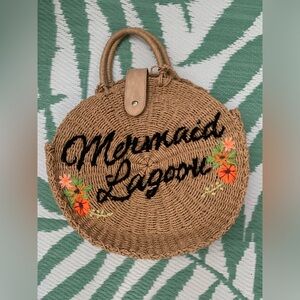 Loungefly Disney Peter Pan Mermaid Lagoon Straw Circle Tote